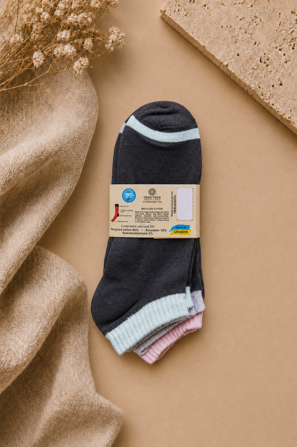 Women's Recycled Cotton Ankle — 5 Pack