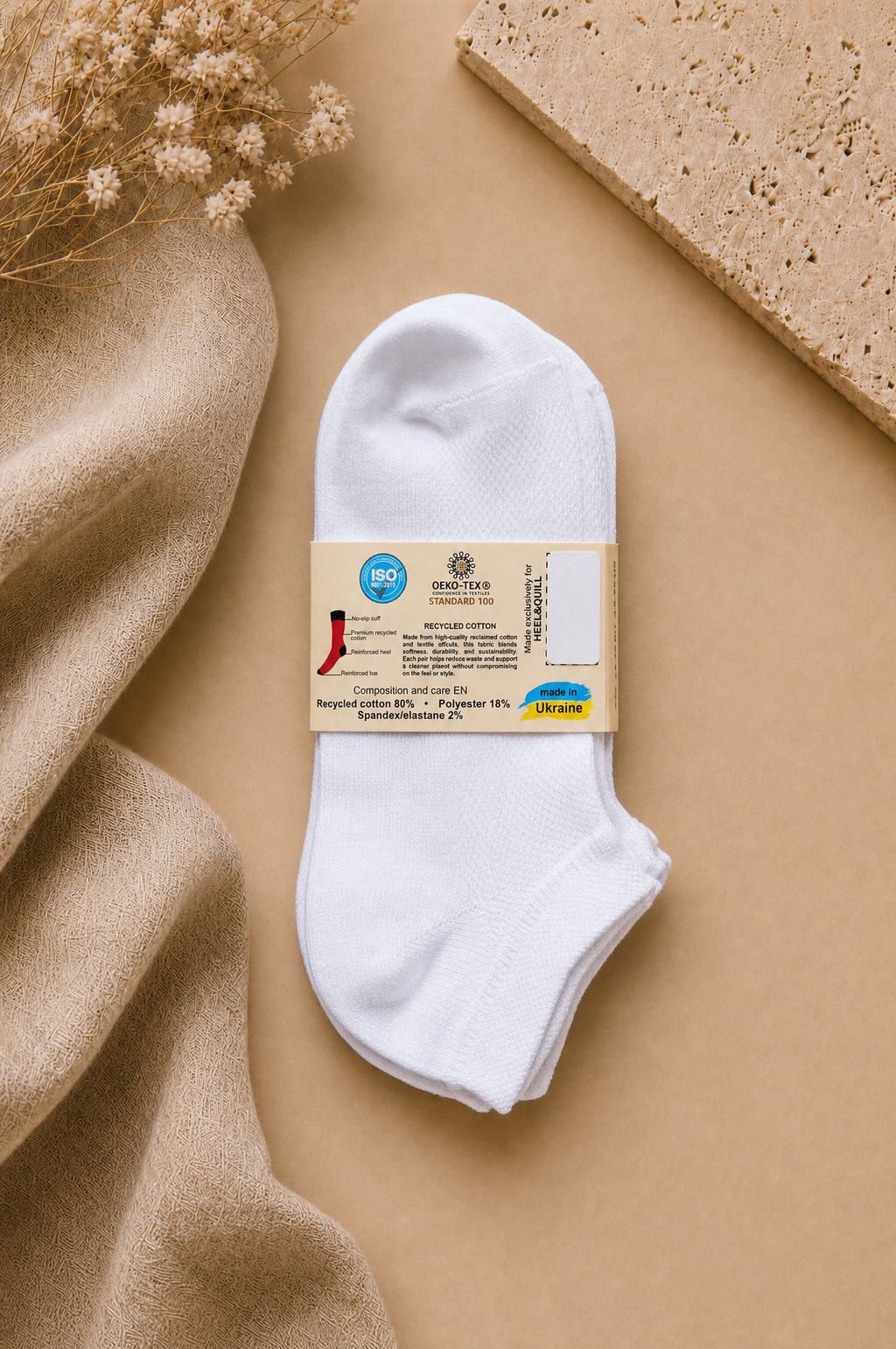 Women's Recycled Cotton Ankle with Mesh — 5 Pack