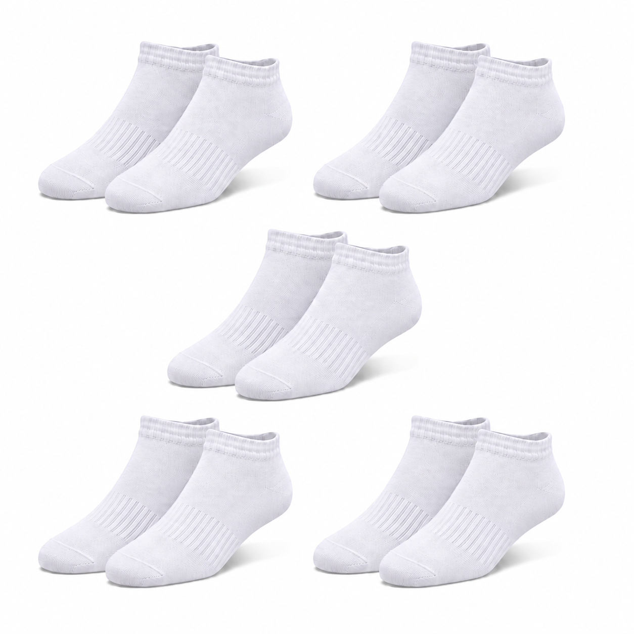 Men's Recycled Cotton Ankle with Mesh  — 5 Pack