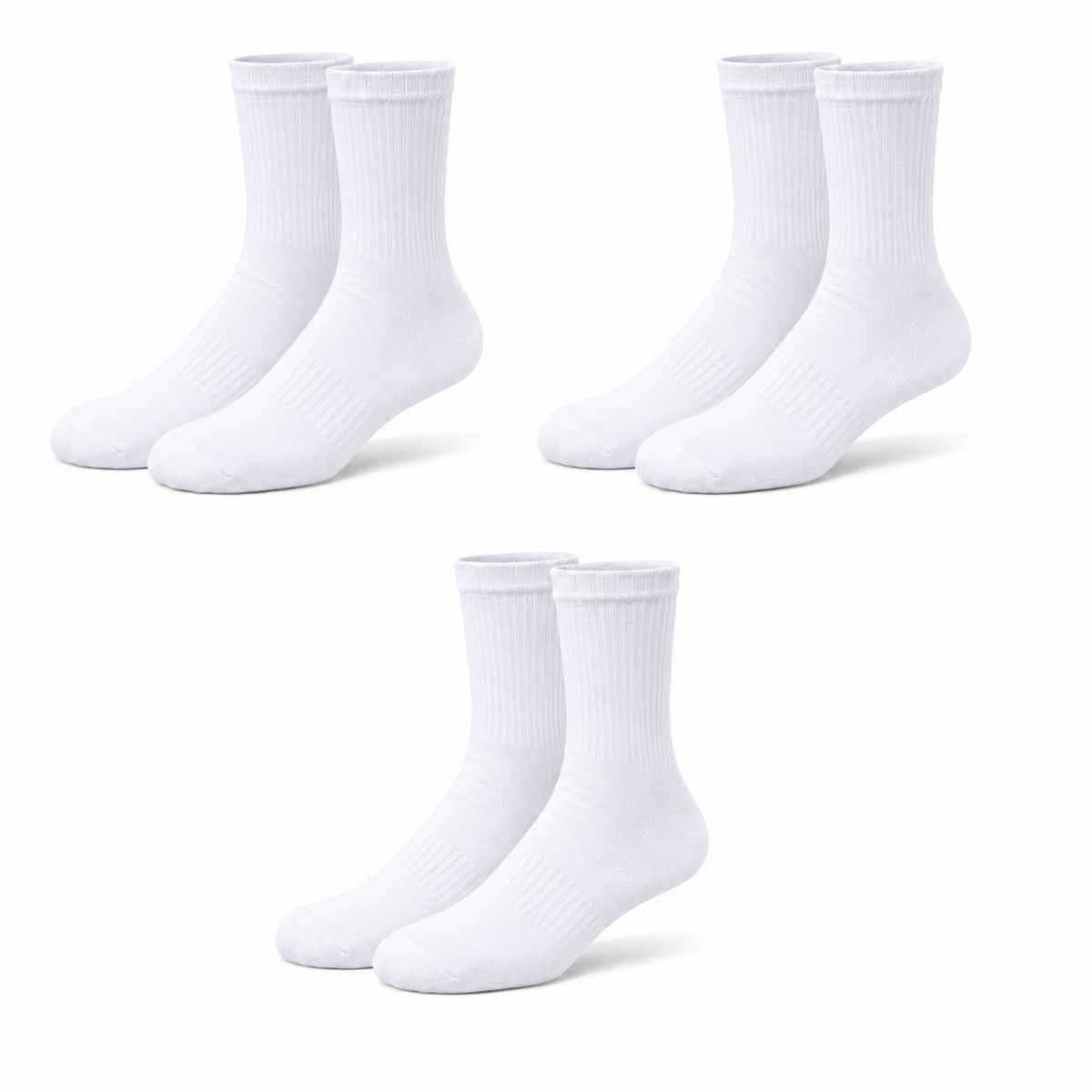 Men's Cotton Tennis with Terry Sole — 3 Pack