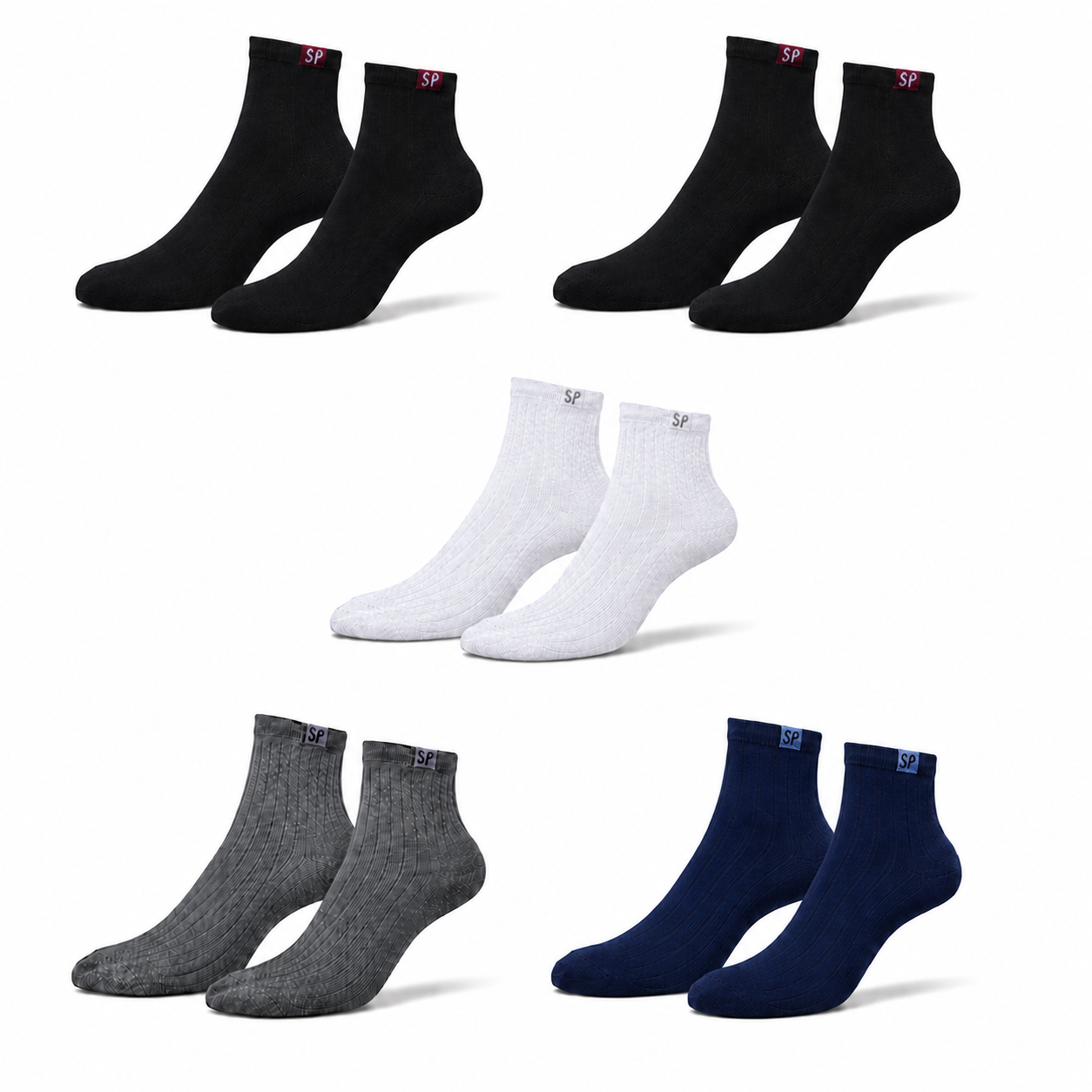 Men's Recycled Cotton Crew — 5 Pack