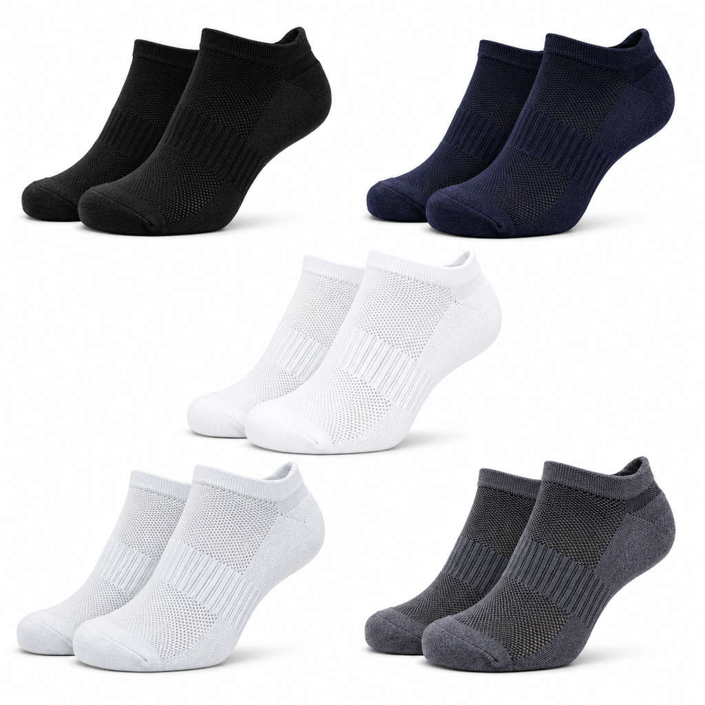 Women's Cotton Ankle with Mesh — 5 Pack