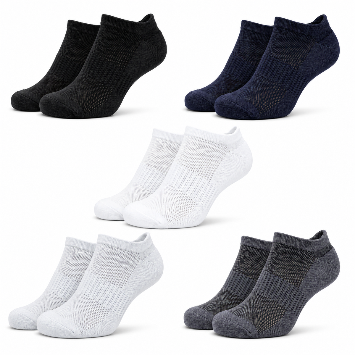 Women's Cotton Ankle with Mesh — 5 Pack
