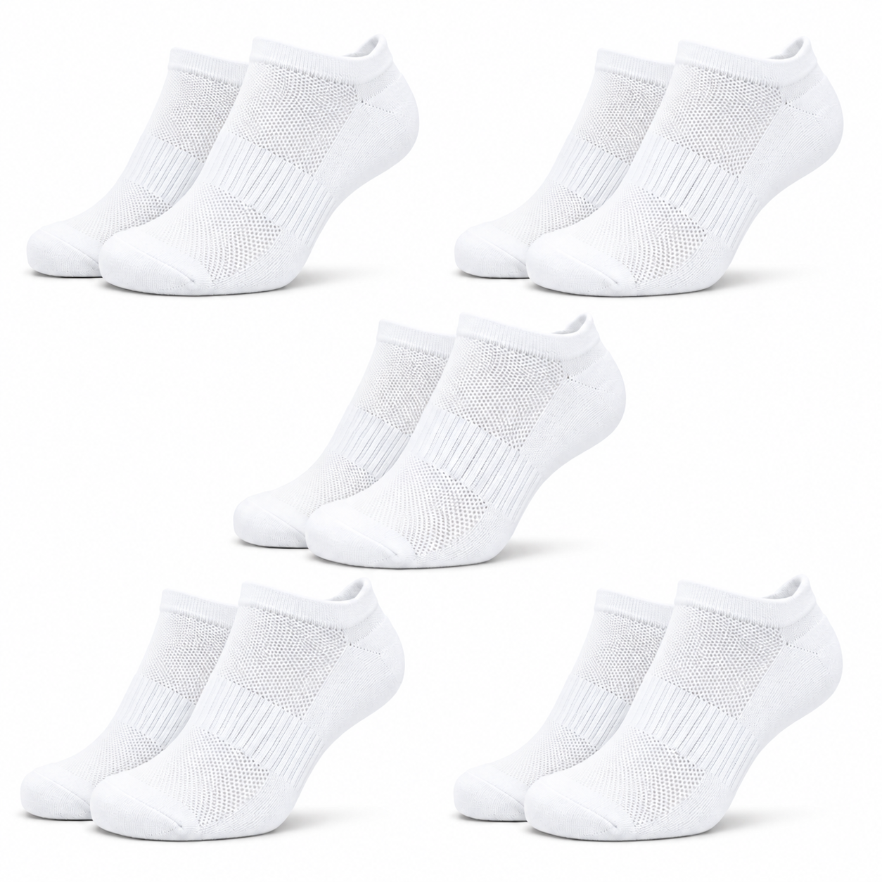 Women's Cotton Ankle with Mesh — 5 Pack