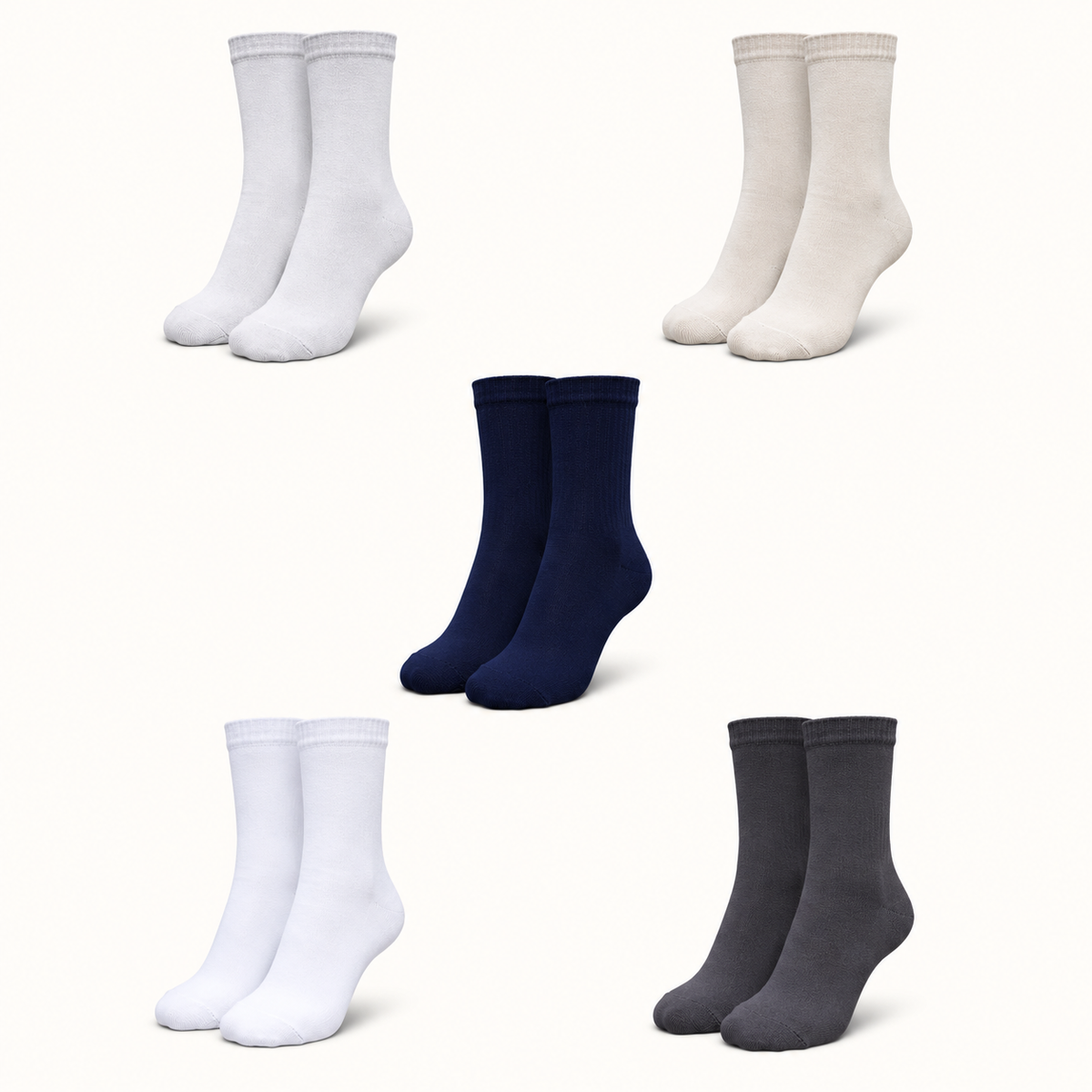 Women's Cotton Crew — 5 Pack