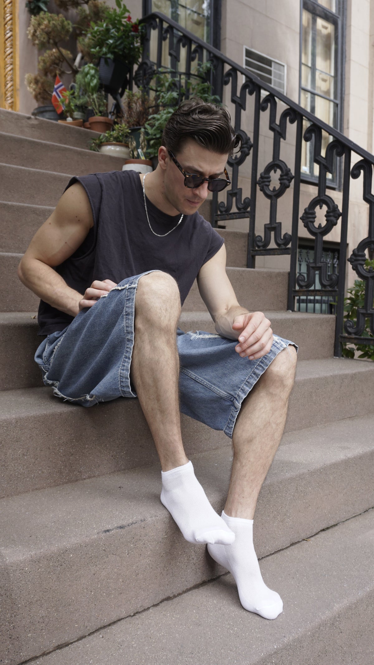 Men's Recycled Cotton Ankle with Mesh  — 5 Pack