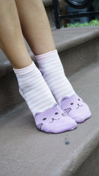 Women's Recycled Cotton Ankle with Cat — 5 Pack
