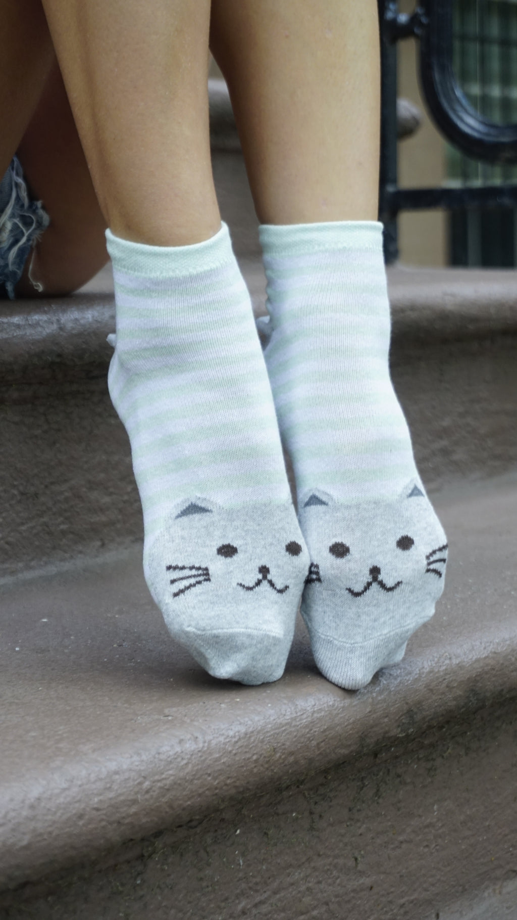 Women's Recycled Cotton Ankle with Cat — 5 Pack
