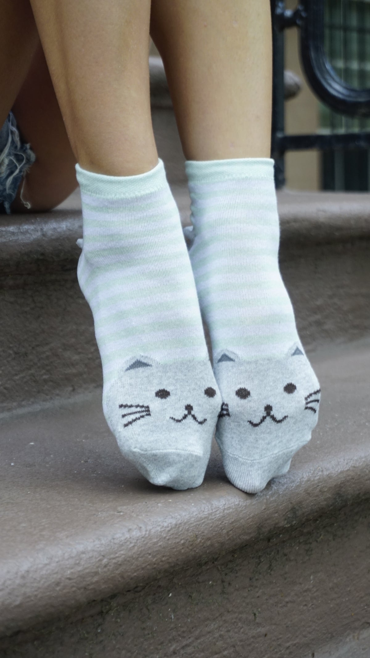 Women's Recycled Cotton Ankle with Cat — 5 Pack