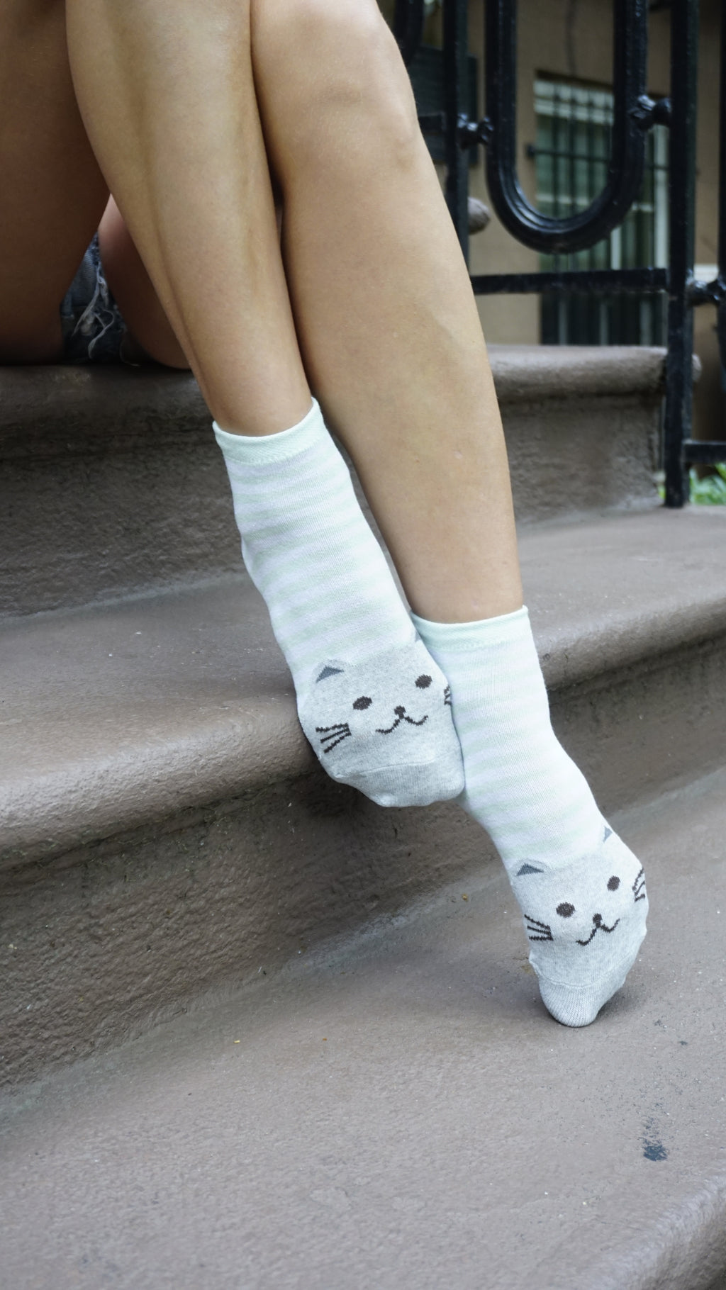 Women's Recycled Cotton Ankle with Cat — 5 Pack