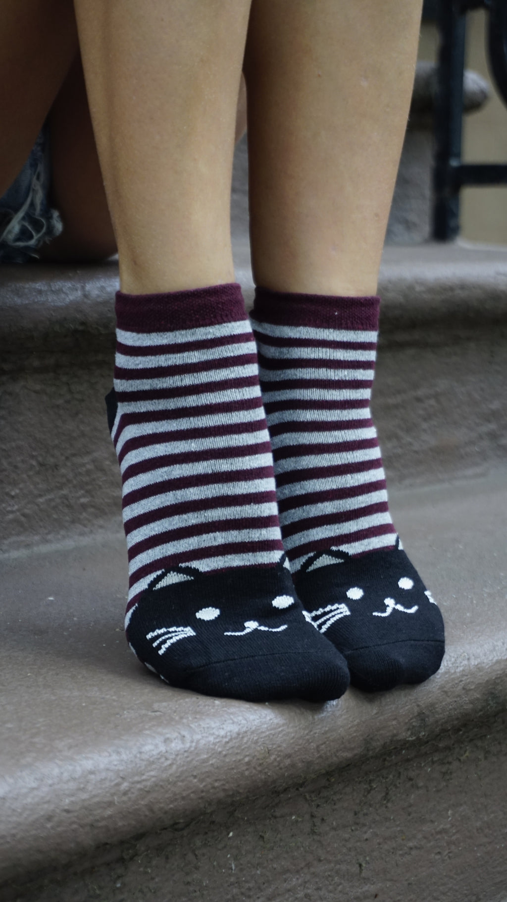 Women's Recycled Cotton Ankle with Cat — 5 Pack