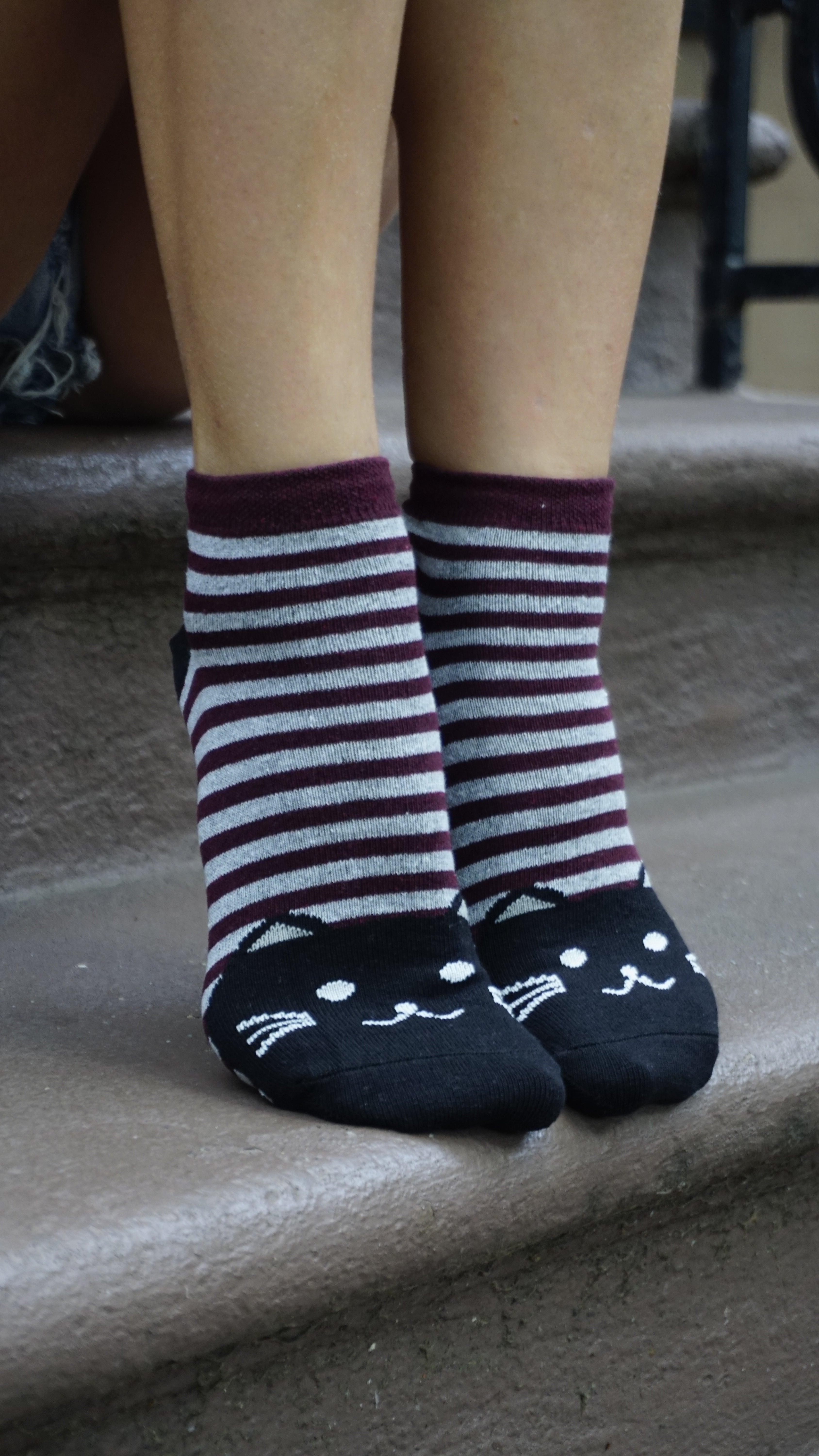 Women's Recycled Cotton Ankle with Cat — 5 Pack
