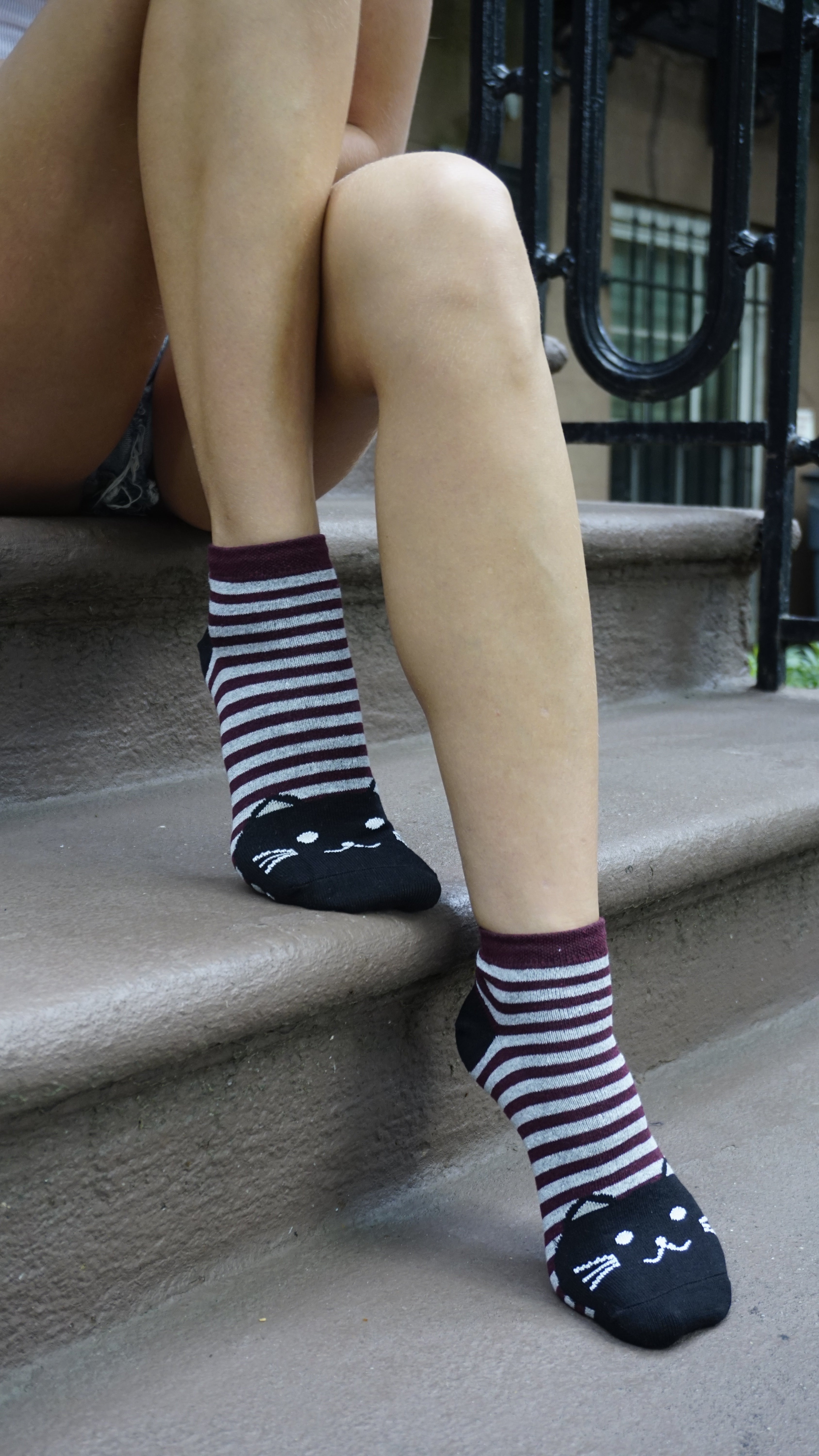 Women's Recycled Cotton Ankle with Cat — 5 Pack