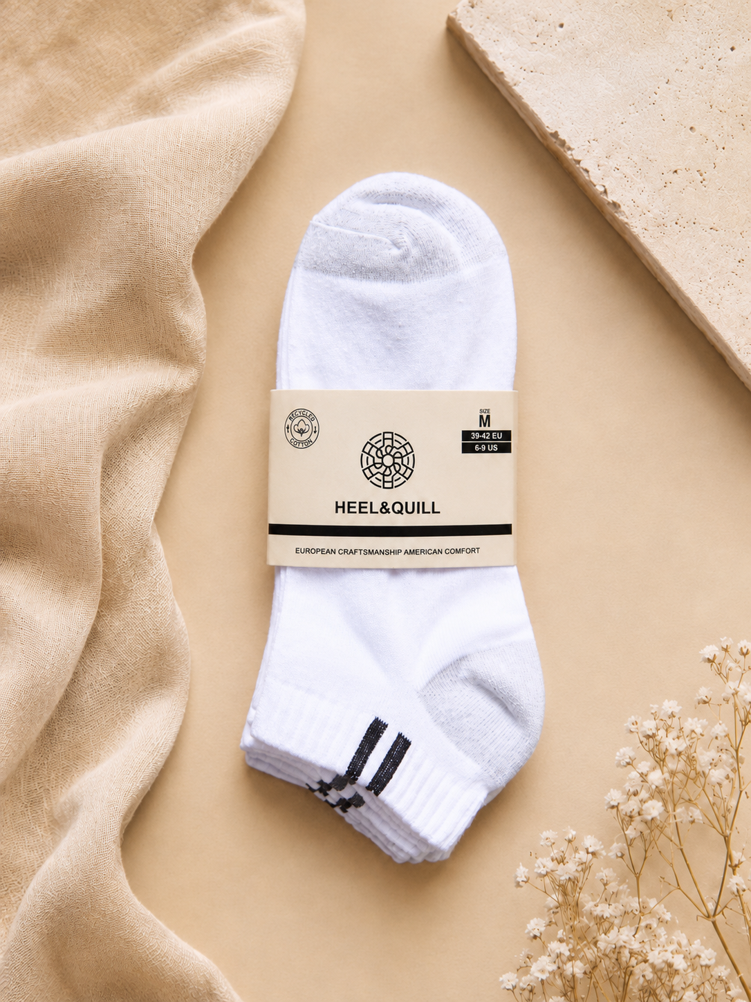 Men's Recycled Cotton Ankle — 5 Pack