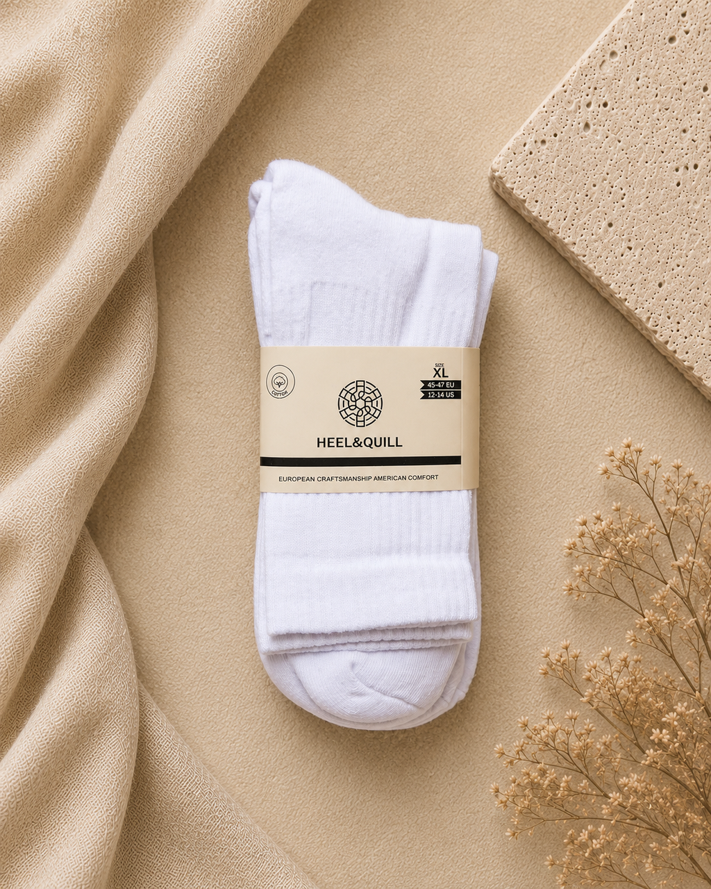 Men's Cotton Tennis with Terry Sole — 3 Pack